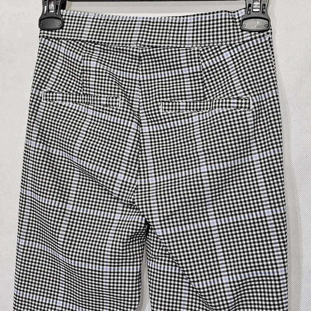 Hollister Ultra High Rise Checkered Black White Blue Pants Size XS - Picture 6 of 7